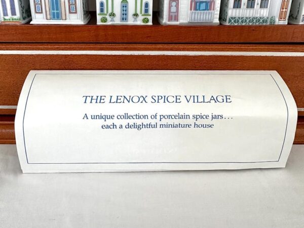 Vintage 1989 Lenox Spice Village Spice Jar Complete Set of 24 Houses with Rack - Image 9