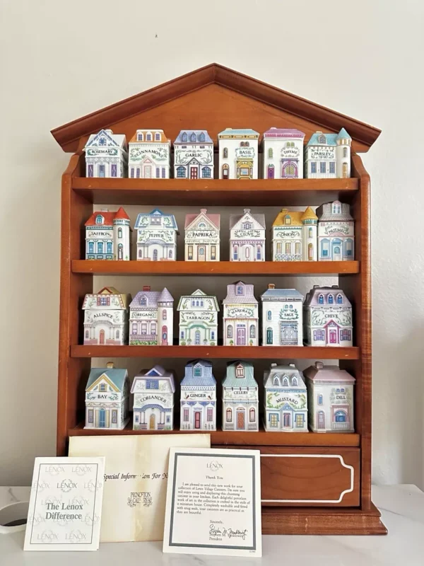 1989 Lenox Spice Village 26-Piece Set – New Condition with Certificate of Authenticity