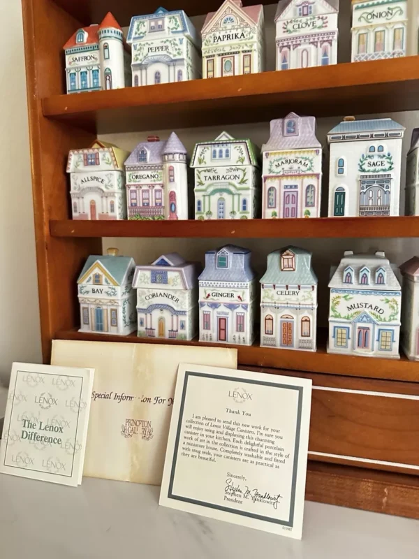 1989 Lenox Spice Village 26-Piece Set – New Condition with Certificate of Authenticity - Image 3
