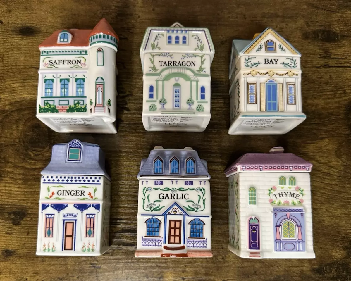 Lenox Spice Village 6 Pc Spice Jar Set #4